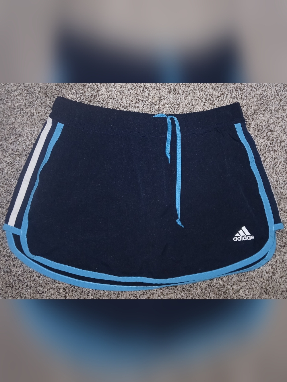 ADIDAS ladies XS navy knit skort tennis golf athleisure